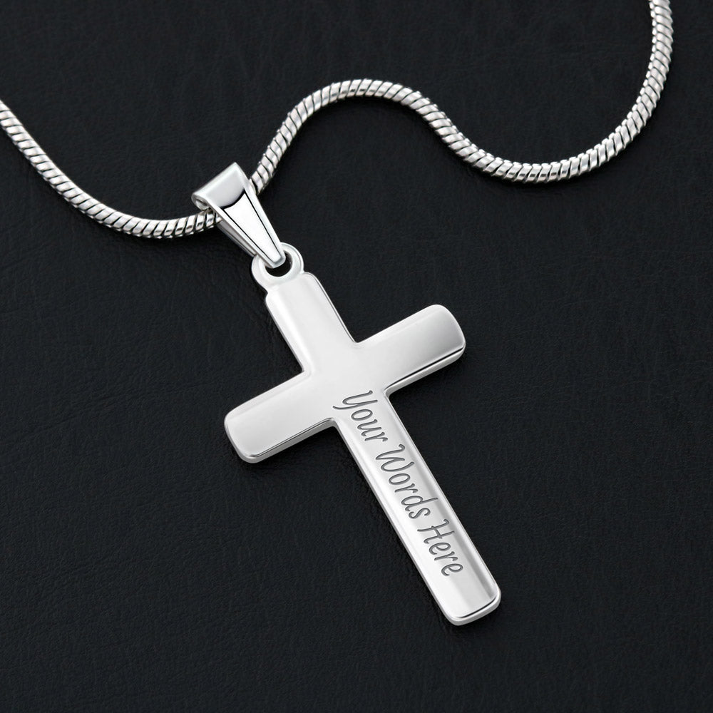Dad, Weel Done / Personalized Cross Pendant
