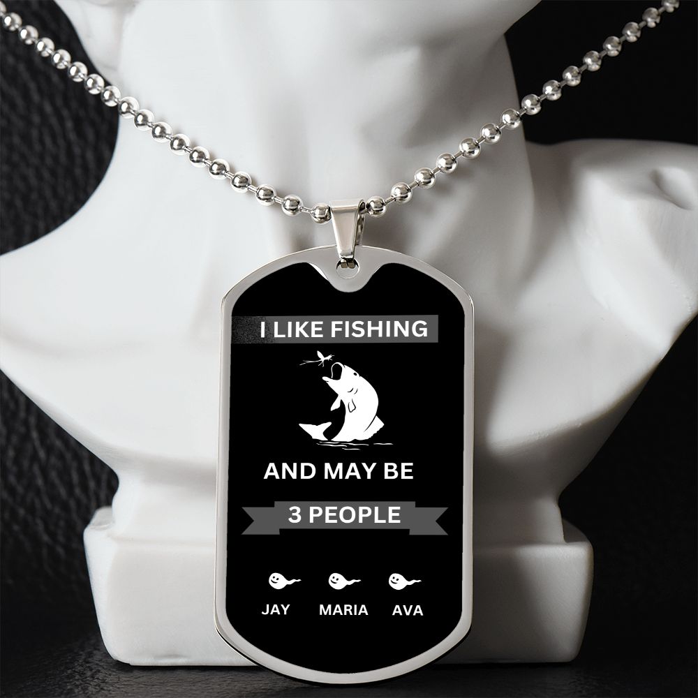 Dad, I Like Fishing/ Personalized Pendant