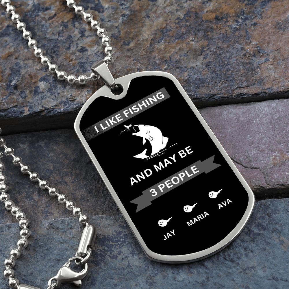 Dad, I Like Fishing/ Personalized Pendant