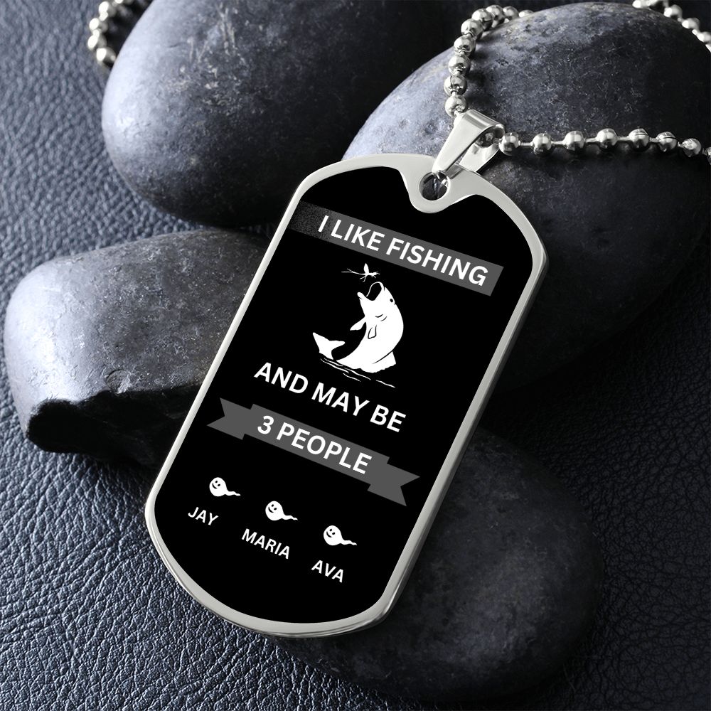 Dad, I Like Fishing/ Personalized Pendant