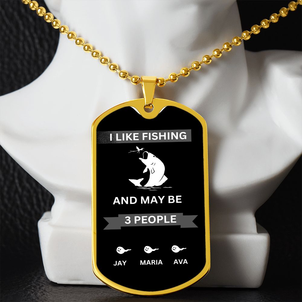 Dad, I Like Fishing/ Personalized Pendant