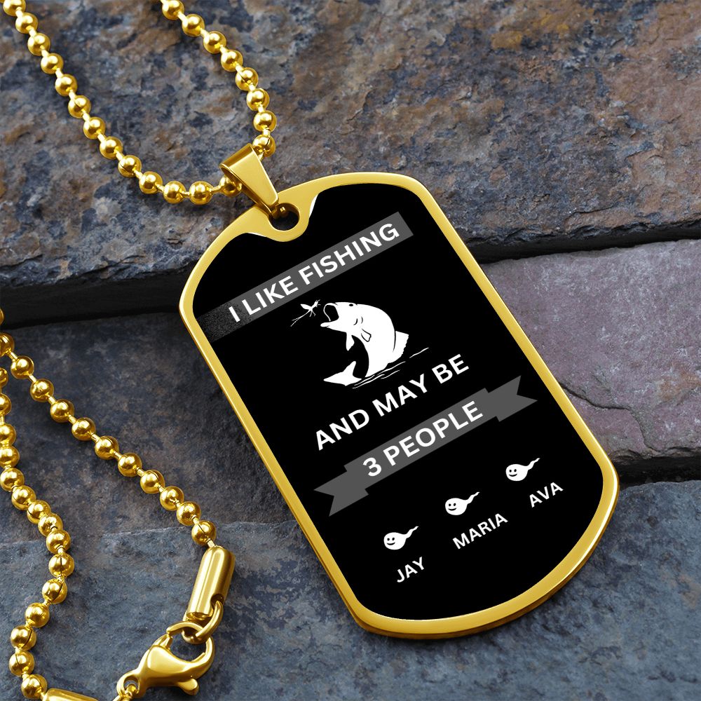 Dad, I Like Fishing/ Personalized Pendant