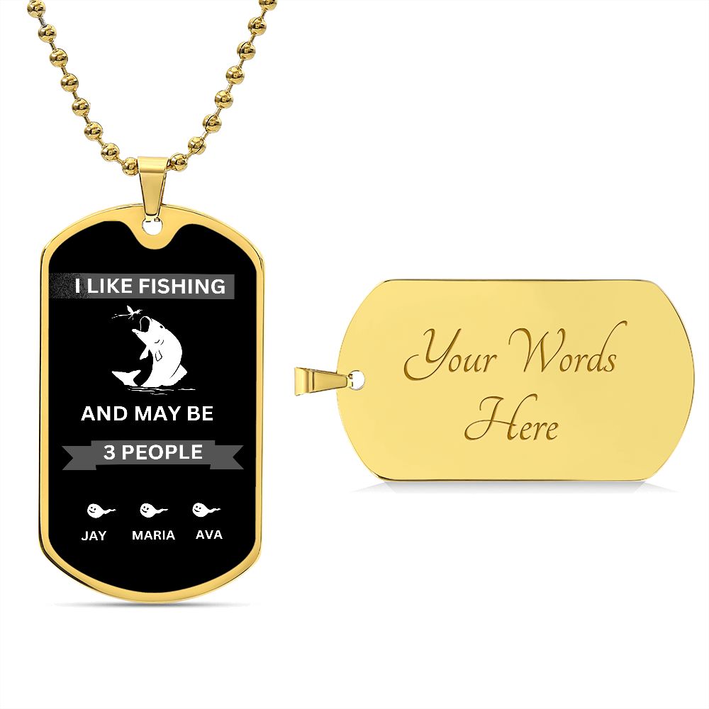 Dad, I Like Fishing/ Personalized Pendant