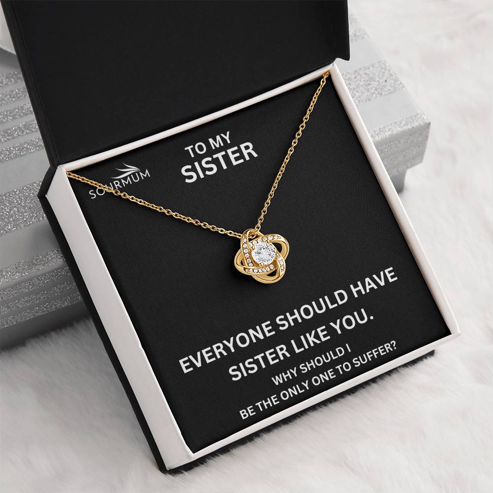 Best Sister - Love Knot Necklace