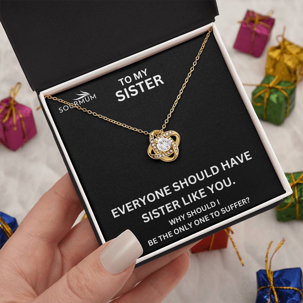 Best Sister - Love Knot Necklace