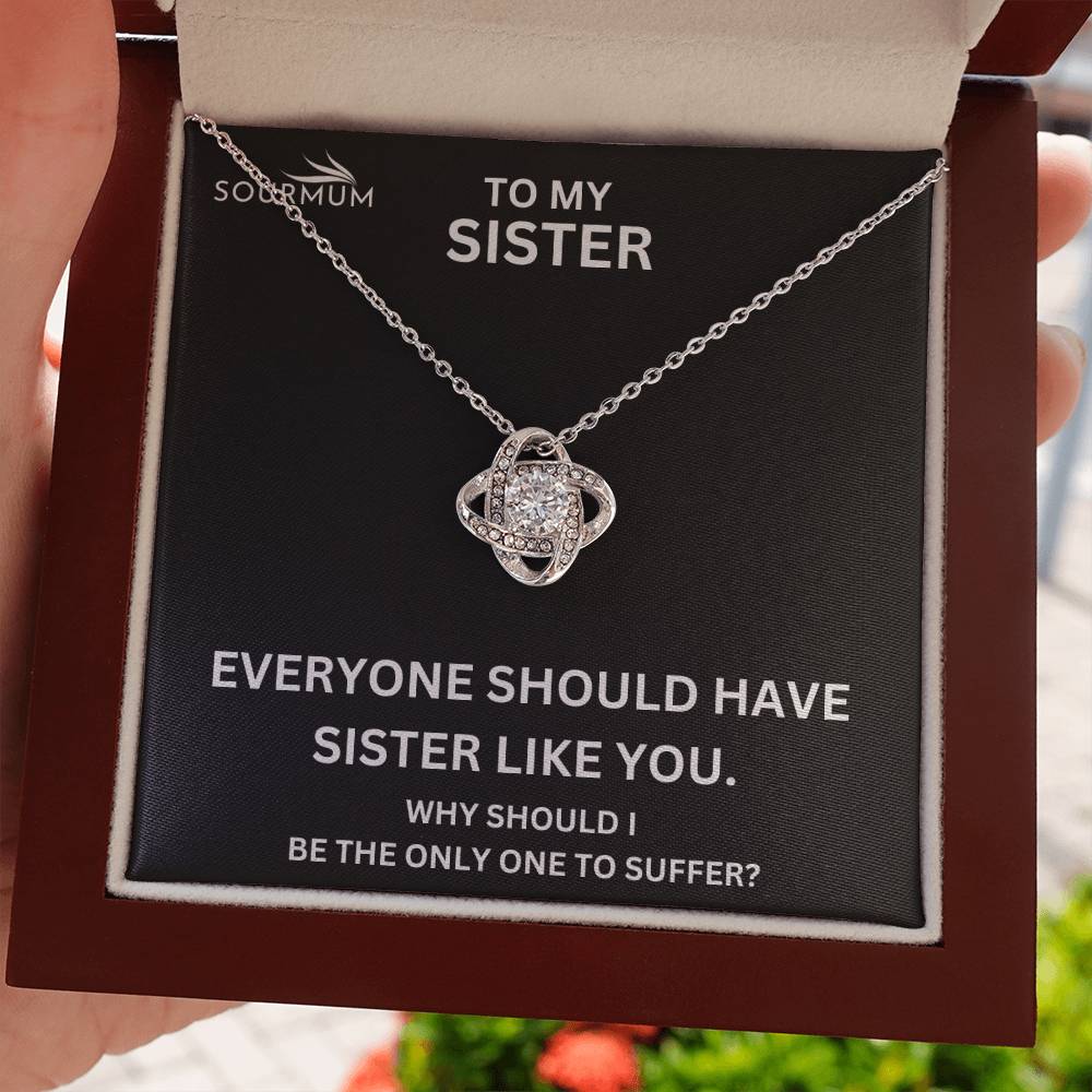 Best Sister - Love Knot Necklace