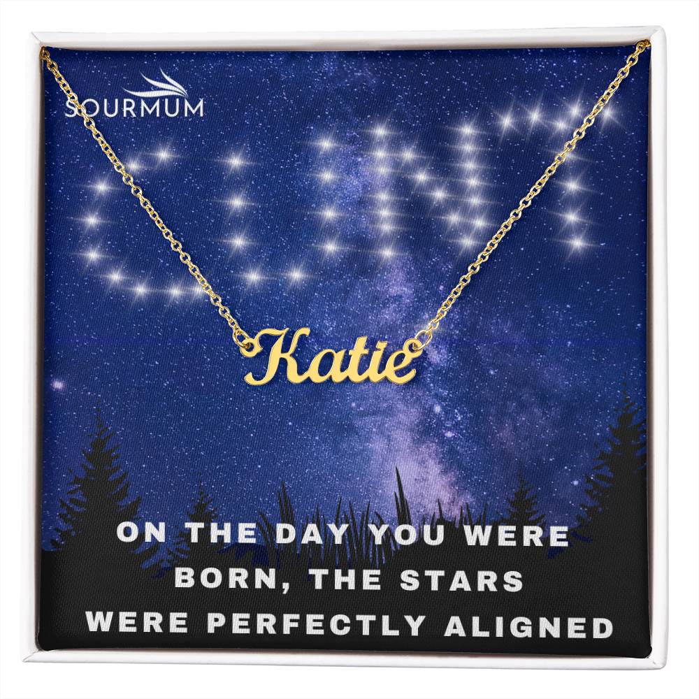 ON THE DAY YOU WERE BORN - Custom Name Necklace